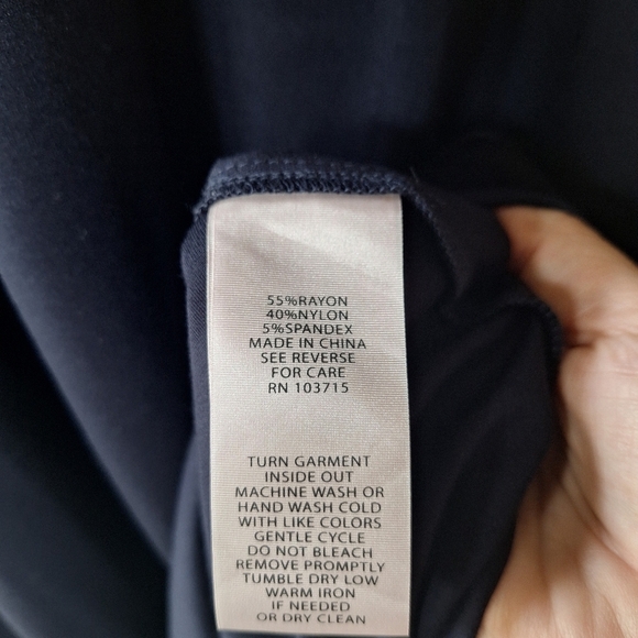 Nanette Lepore Womens Short Sleeve Knee-length Navy Dress. Size 10 - Picture 5 of 7